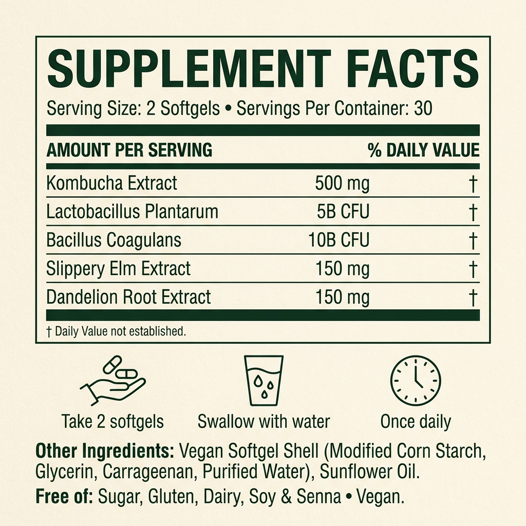 Kombucha Gut Restore Softgels
