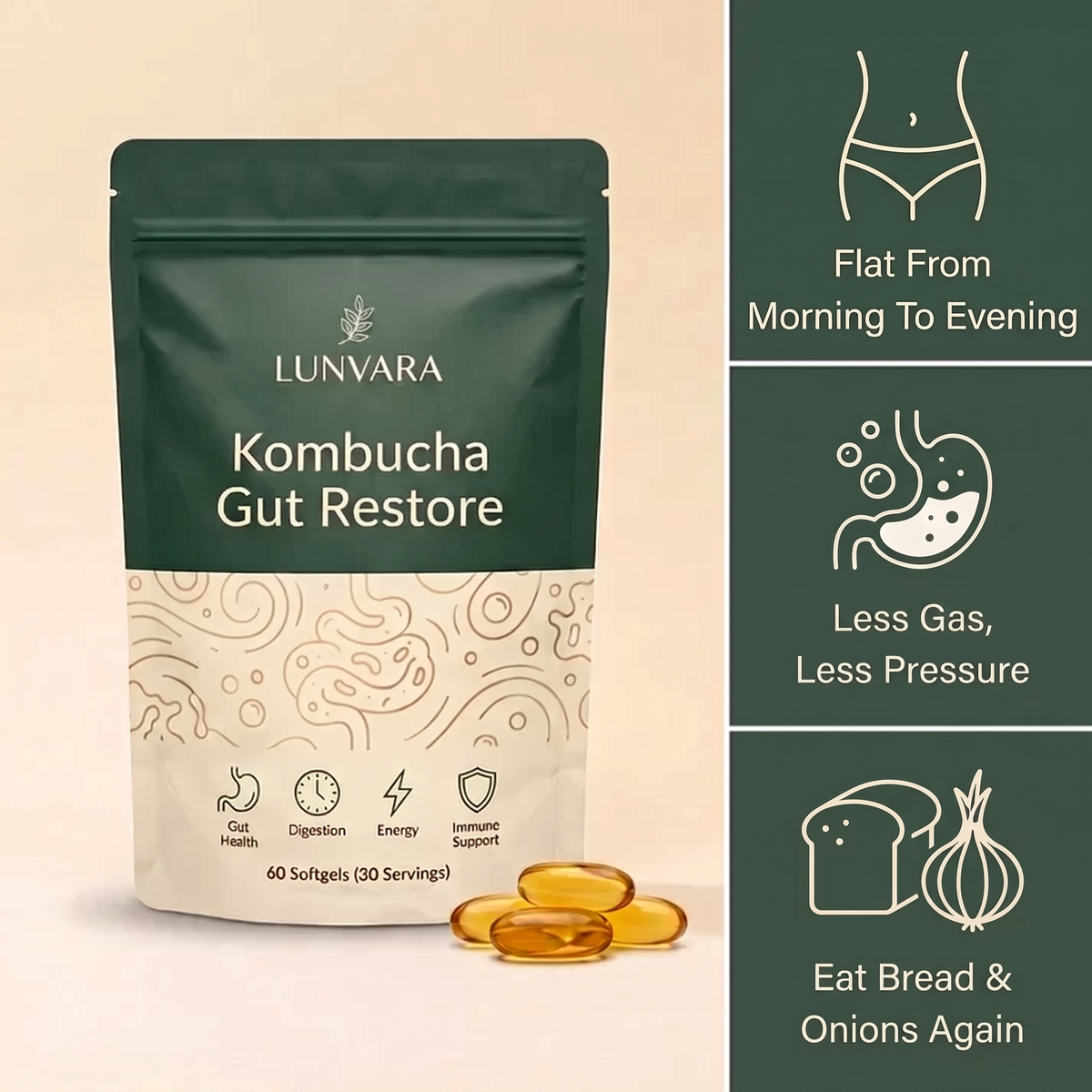 Kombucha Gut Restore Softgels